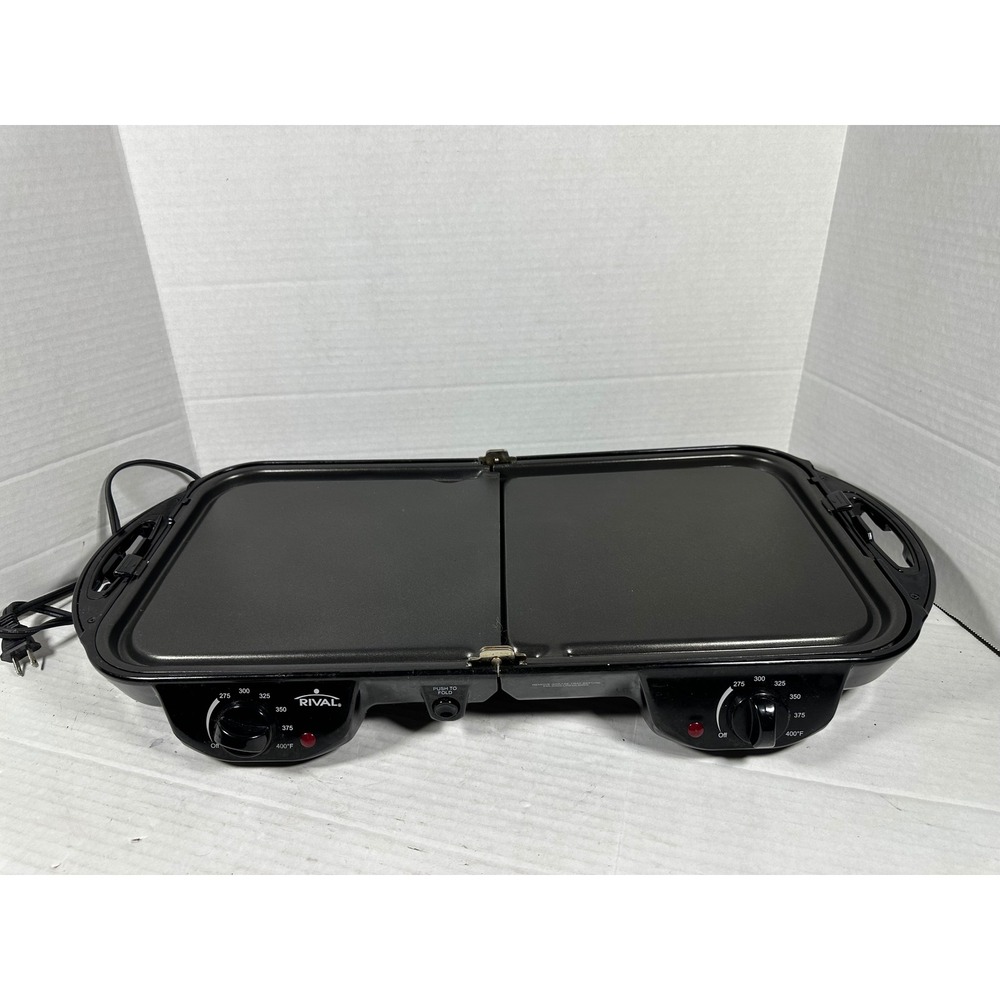 Rival GRF400 Foldable Electric Griddle Black Dual Temperature Control 1500W - Picture 8 of 8